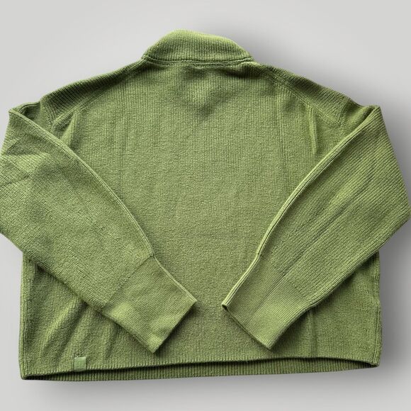Lululemon SZ 6 Merino Wool Blend Ribbed Turtleneck Sweater Foliage Green - Picture 7 of 10